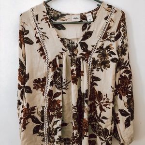 Floral long sleeve shirt